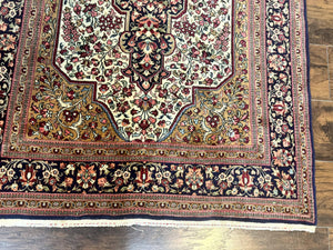 Persian Qum Rug 3.6 x 5, Kork Wool, Very Finely Hand Knotted 325 KPSI, Rare, Semi Antique