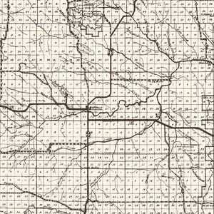 Vintage Map of Harding County, South Dakota 1952