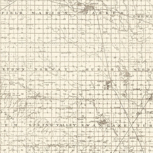 Vintage Map of Turner County, South Dakota 1901