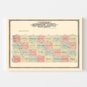 Vintage Map of McPherson County, South Dakota 1911