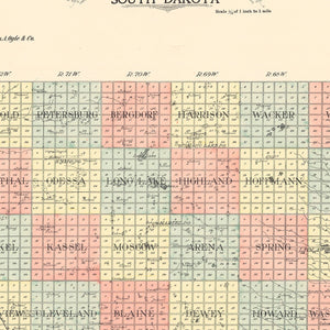 Vintage Map of McPherson County, South Dakota 1911