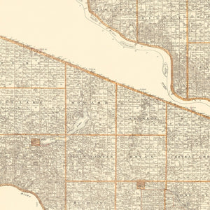 Vintage Map of Charles Mix County, South Dakota 1909