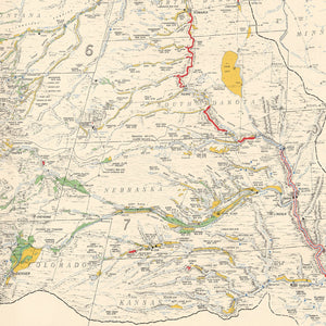 Vintage Missouri River Basin Map 1952