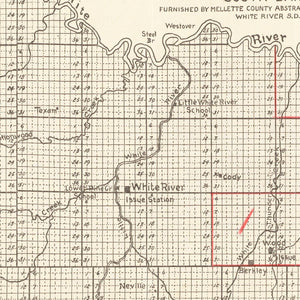 Vintage Map of Mellette County, South Dakota 1900