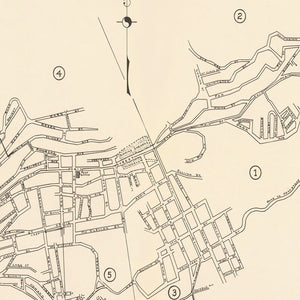 Vintage Map of Lead, South Dakota 1937
