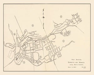 Vintage Map of Lead, South Dakota 1937