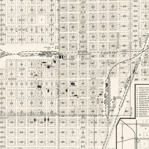 Vintage Map of Aberdeen, South Dakota 1886
