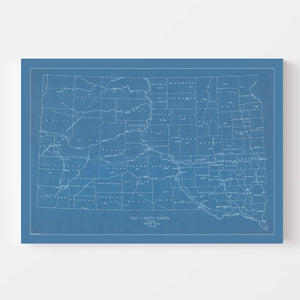 Vintage Map of South Dakota 1930