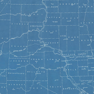 Vintage Map of South Dakota 1930