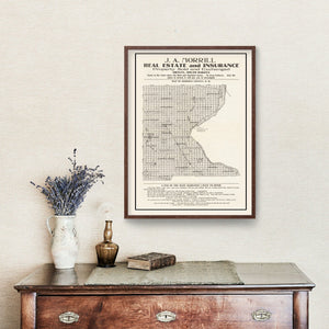 Vintage Map of Roberts County, South Dakota 1907