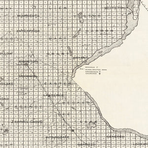 Vintage Map of Roberts County, South Dakota 1907
