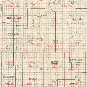 Vintage Map of Haakon County, South Dakota 1900