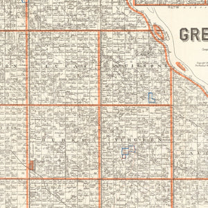Vintage Map of Gregory County, South Dakota 1909