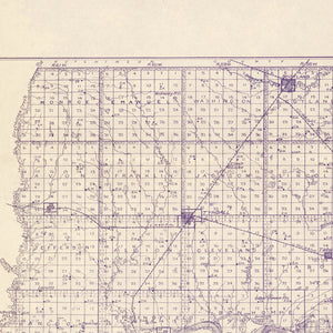 Vintage Map of Bon Homme County, South Dakota 1906