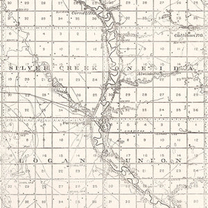 Vintage Map of Sanborn County, South Dakota 1900