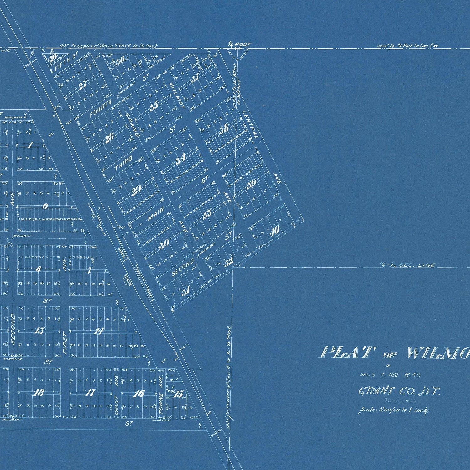 Vintage Map of Wilmot, South Dakota 1881