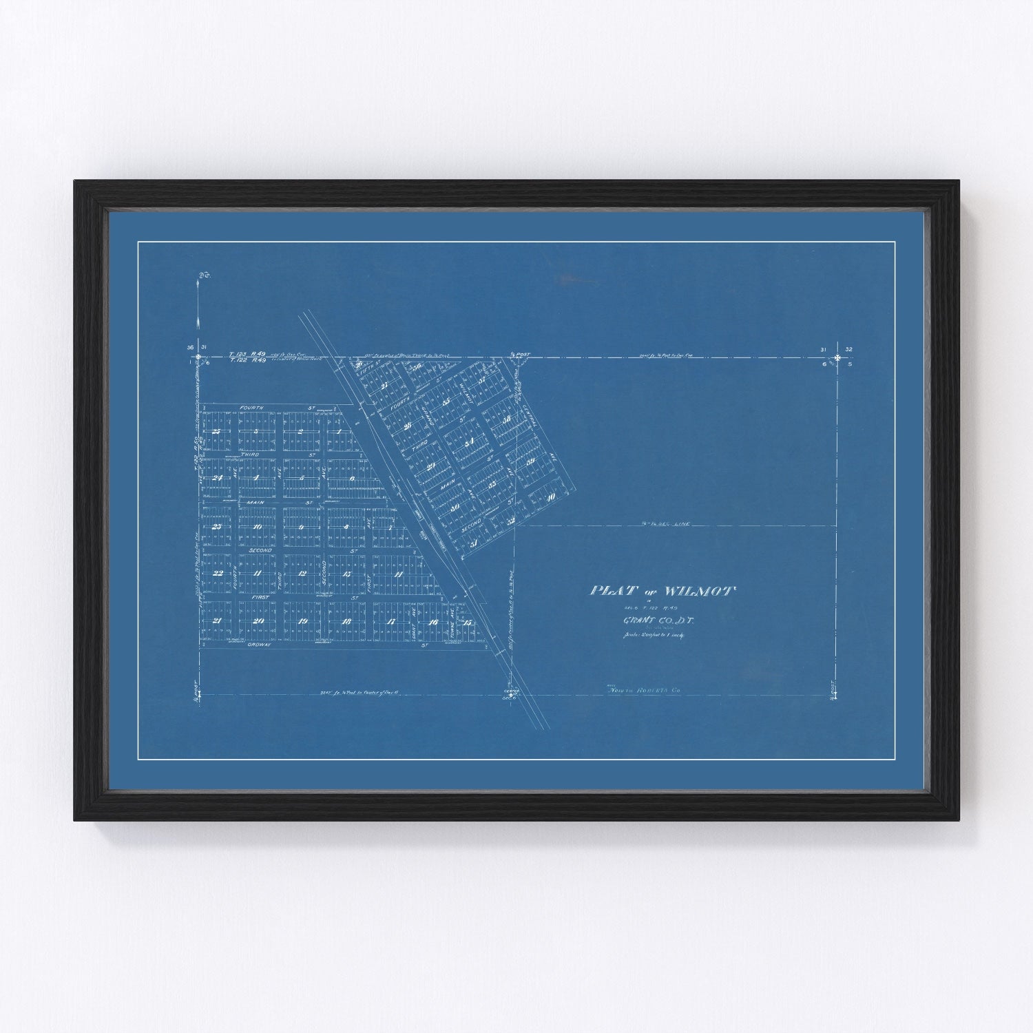 Vintage Map of Wilmot, South Dakota 1881