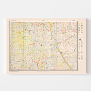 Vintage Map of Jackson County, Minnesota 1923