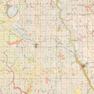 Vintage Map of Jackson County, Minnesota 1923