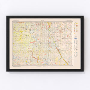 Vintage Map of Jackson County, Minnesota 1923