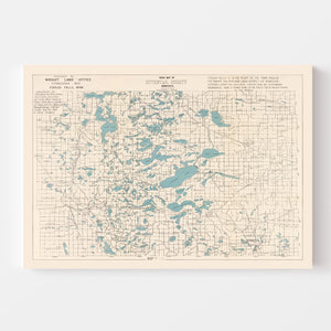 Vintage Map of Ottertail County, Minnesota 1920