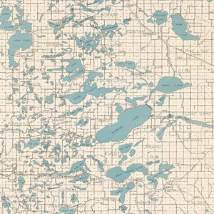 Vintage Map of Ottertail County, Minnesota 1920