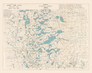 Vintage Map of Ottertail County, Minnesota 1920