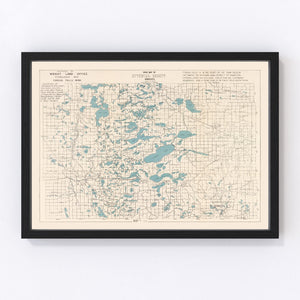 Vintage Map of Ottertail County, Minnesota 1920