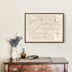 Vintage Map of Roseau County, Minnesota 1911