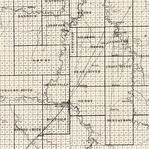 Vintage Map of Koochiching County, Minnesota 1919