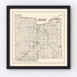 Vintage Map of Koochiching County, Minnesota 1919
