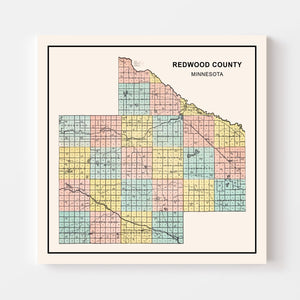Vintage Map of Redwood County, Minnesota 1907