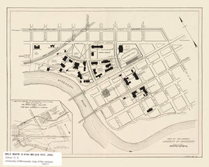 Vintage University of Minnesota Map 1913