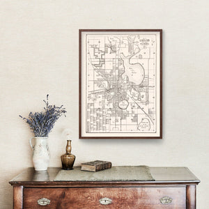 Vintage Map of Lakeland, Florida 1929
