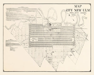 Vintage Map of New Ulm, Minnesota 1929