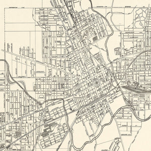 Vintage Map of Newark, Ohio 1921