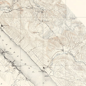 Vintage Map of Juneau, Alaska 1918