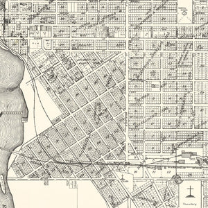 Vintage Map of Stevens Point, Wisconsin 1919