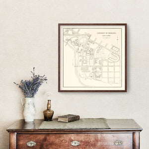 Vintage Campus Map of University of Minnesota 1930
