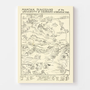 Vintage University of Colorado Map 1940