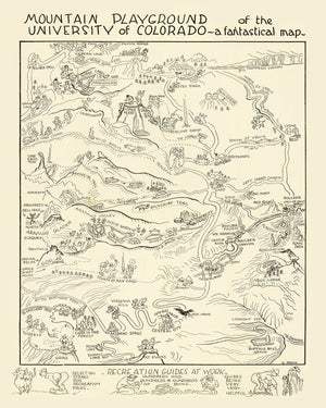Vintage University of Colorado Map 1940