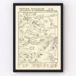Vintage University of Colorado Map 1940
