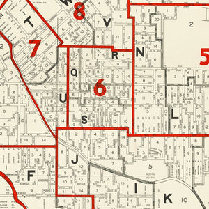Vintage Map of Denver County, Colorado 1937