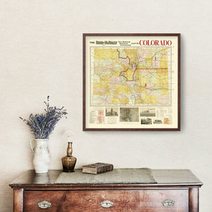 Vintage Map of Colorado 1910