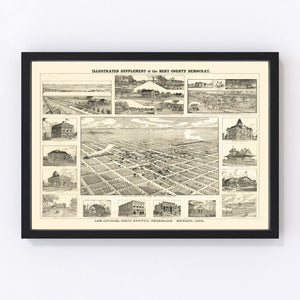 Vintage Map of Las Animas, Colorado 1888