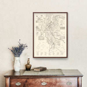 Vintage Map of Denver, Colorado 1882