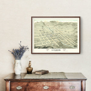 Vintage Map of Golden, Colorado 1873