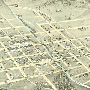 Vintage Map of Golden, Colorado 1873
