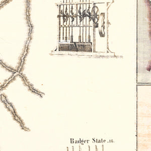 Vintage Rocky Mountain Gold Regions Map 1861