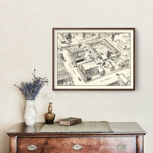Vintage Map of Denver, Oklahoma 1860